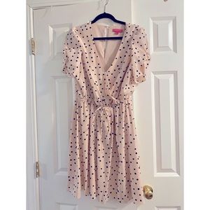 Cute Betsey Johnson little rose polka dot dress